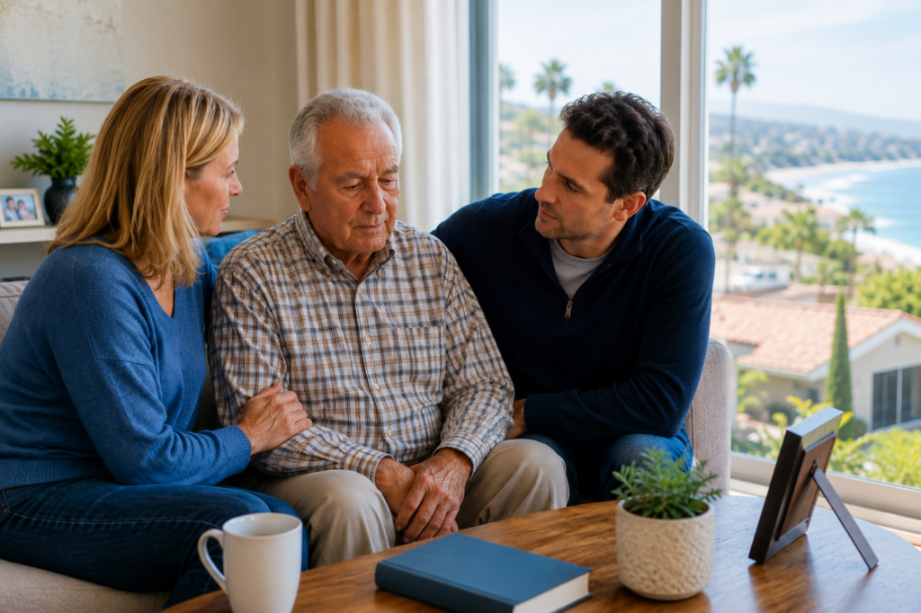 San Diego family caregiver supporting loved one with dementia at home