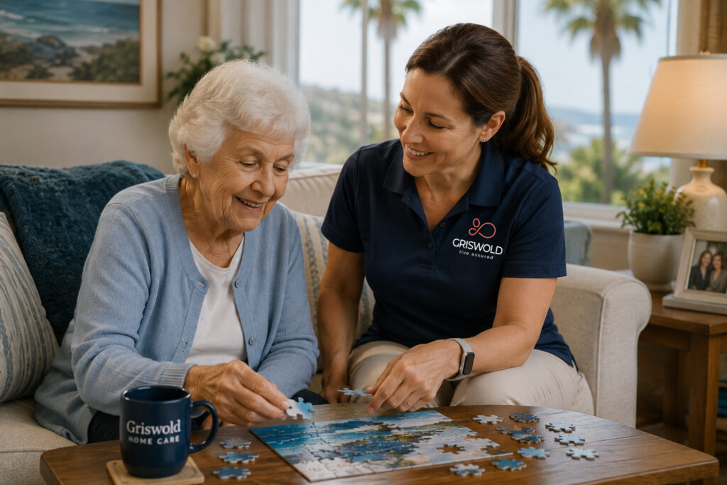 Griswold Home Care caregiver providing GUIDE Program respite care in La Jolla San Diego