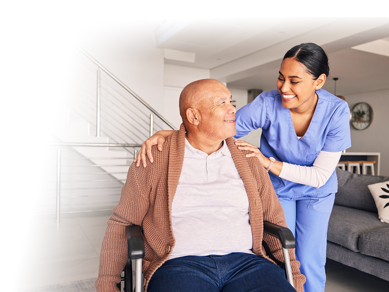 Happy,Woman,Doctor,And,Holding,Hands,With,Senior,Patient,In